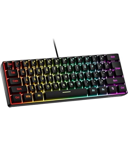 Amazon.com: SAMA Gaming Keyboard 60 Percent, 61 Keys RGB